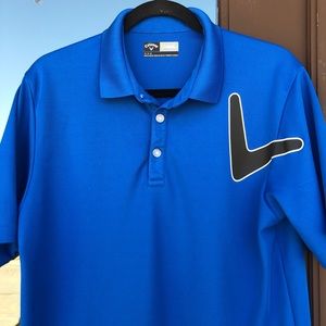 Callaway opti-dri Blue with Black/White Logo Golf Polo M